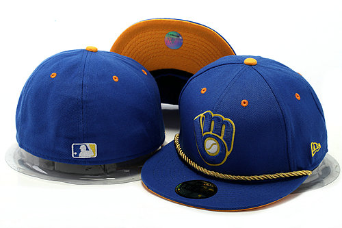 Milwaukee Brewers Blue Fitted Hat YS 0528